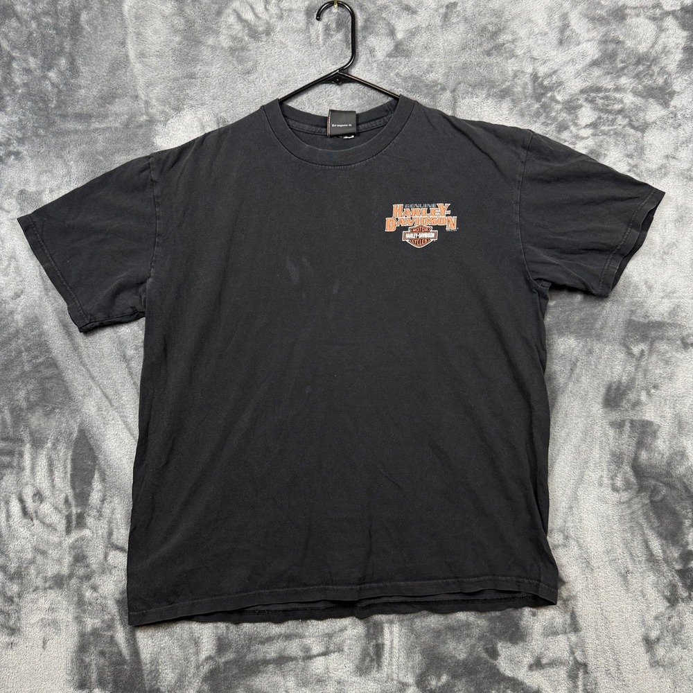 Harley Davidson T-Shirt Mens XL Black Triple S MountainFest Morgantown WV Biker